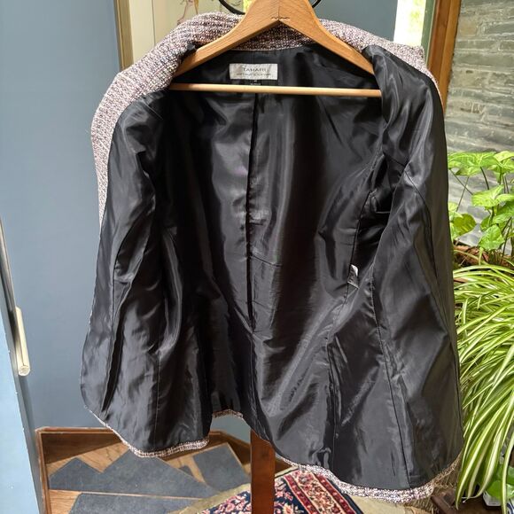 Tahari Arthur S. Levine Tailored Tweed Wool Blend Suit Blazer Size 14 - Picture 6 of 11